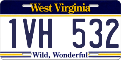 WV license plate 1VH532