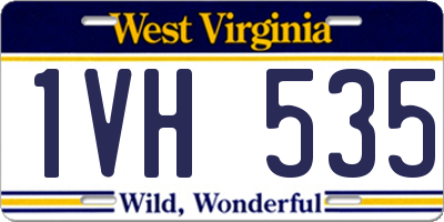 WV license plate 1VH535