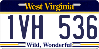 WV license plate 1VH536
