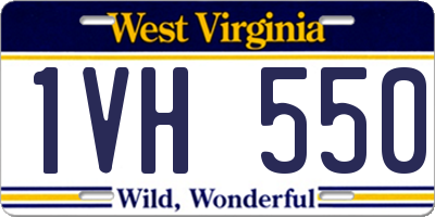 WV license plate 1VH550