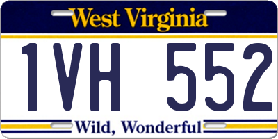 WV license plate 1VH552