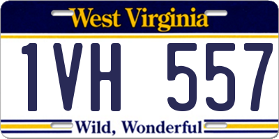WV license plate 1VH557