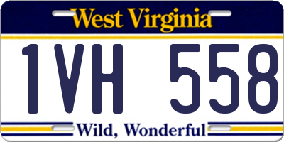 WV license plate 1VH558