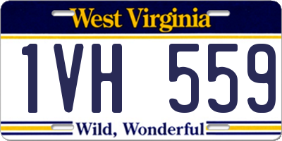 WV license plate 1VH559