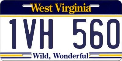 WV license plate 1VH560