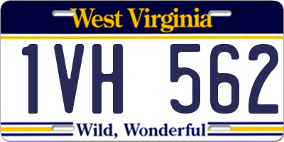 WV license plate 1VH562