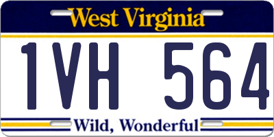 WV license plate 1VH564