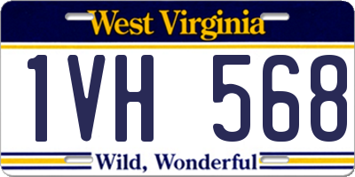 WV license plate 1VH568