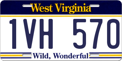 WV license plate 1VH570