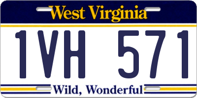 WV license plate 1VH571