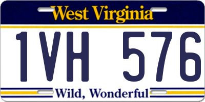 WV license plate 1VH576