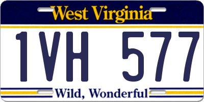 WV license plate 1VH577