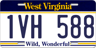 WV license plate 1VH588