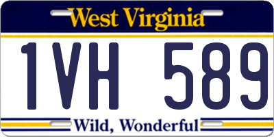 WV license plate 1VH589
