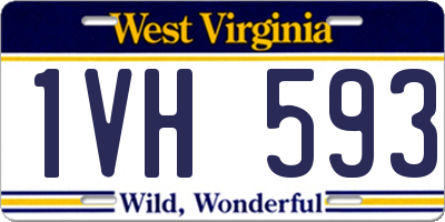 WV license plate 1VH593