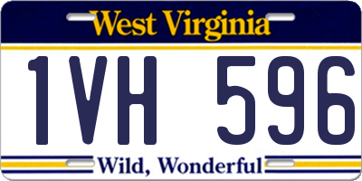 WV license plate 1VH596