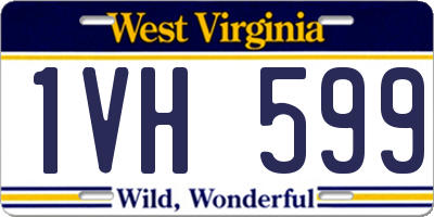 WV license plate 1VH599