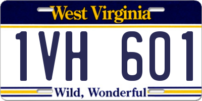 WV license plate 1VH601
