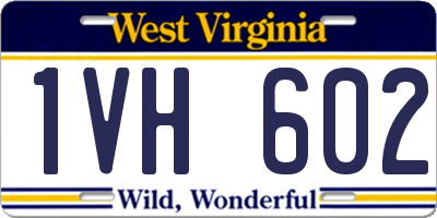 WV license plate 1VH602