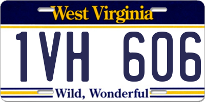 WV license plate 1VH606