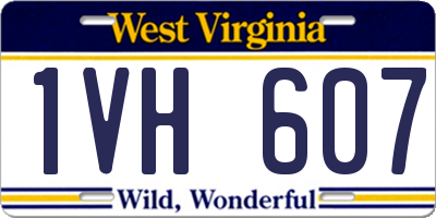 WV license plate 1VH607