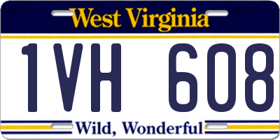 WV license plate 1VH608
