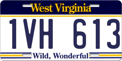 WV license plate 1VH613