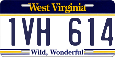 WV license plate 1VH614