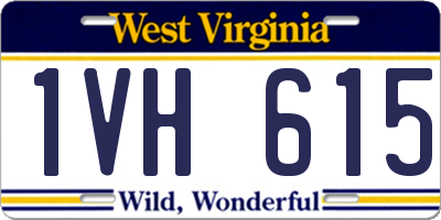 WV license plate 1VH615