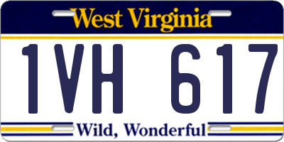 WV license plate 1VH617
