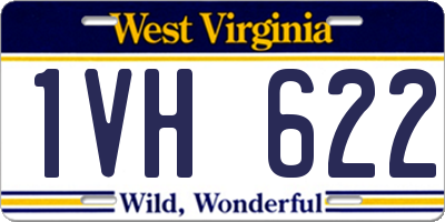 WV license plate 1VH622