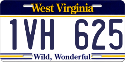 WV license plate 1VH625