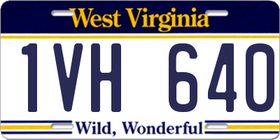 WV license plate 1VH640