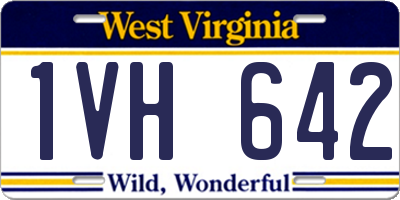 WV license plate 1VH642