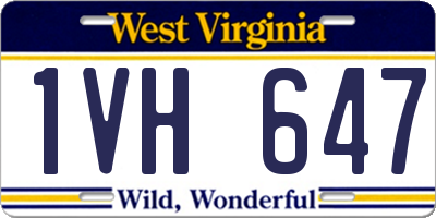 WV license plate 1VH647
