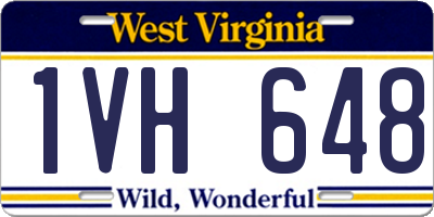 WV license plate 1VH648