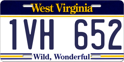 WV license plate 1VH652
