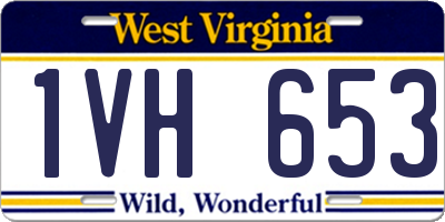 WV license plate 1VH653