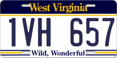 WV license plate 1VH657