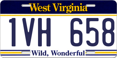 WV license plate 1VH658