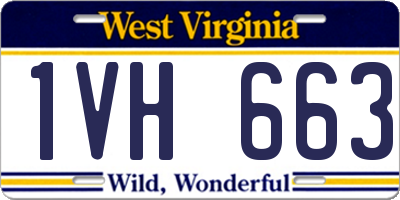 WV license plate 1VH663