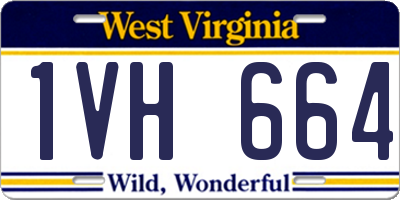 WV license plate 1VH664