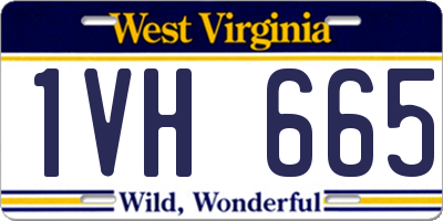 WV license plate 1VH665