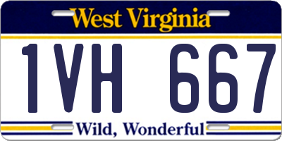 WV license plate 1VH667
