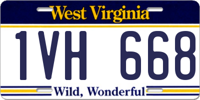 WV license plate 1VH668