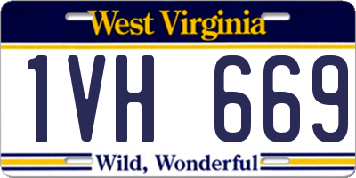 WV license plate 1VH669