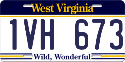 WV license plate 1VH673