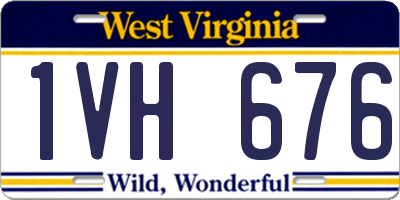 WV license plate 1VH676