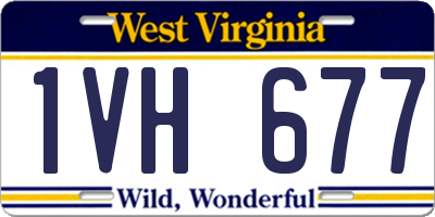 WV license plate 1VH677