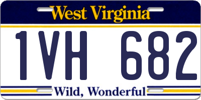 WV license plate 1VH682